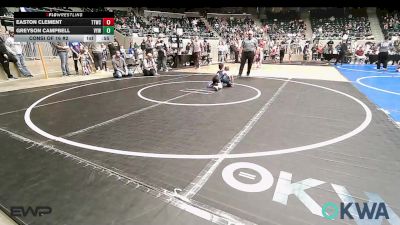 49 lbs Consi Of 16 #2 - Easton Clement, Team Tulsa Wrestling Club vs Greyson Campbell, Victory Youth Wrestling