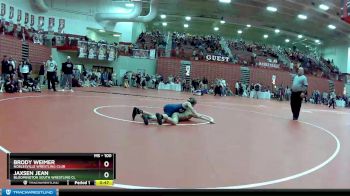 100 lbs Champ. Round 3 - Brody Weimer, Noblesville Wrestling Club vs Jaxsen Jean, Bloomington South Wrestling Cl