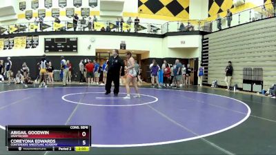136 lbs Cons. Semi - Abigail Goodwin, Unattached vs Coreyona Edwards, Contenders Wrestling Academy