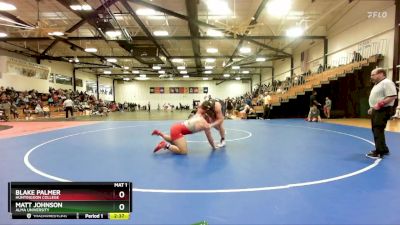 285 lbs Champ. Round 2 - Blake Palmer, Huntingdon College vs Matt Johnson, Alma University