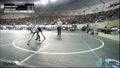 61 lbs Consi Of 8 #2 - Dugan Allen, Barnsdall Youth Wrestling vs Jaxson Wright, Bartlesville Wrestling Club