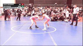 85 lbs Rr Rnd 3 - Violet Engleright, NewWhale Teel - Girls vs Aria Bushaw, MGW Black Widows - Girls