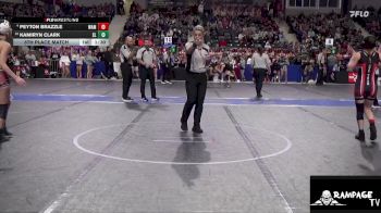 100 lbs 5th Place Match - Kamiryn Clark, Silver Lake vs Peyton Brazzle, Wamego