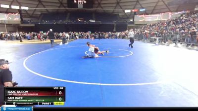 86 lbs Quarterfinal - Sam Race, Deer Park Ironman Wrestling Club vs Isaac Durom, Lake Stevens Wrestling Club