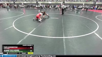 160 lbs Champ. Round 2 - Robbie Gallagher, Stateline Stingers Wrestling Club vs Tate Sonnentag, Wisconsin