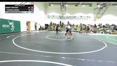 131 lbs 5th Place Match - Valerie Godina, Cerritos College vs Danny Hurtado, San Joaquin Delta