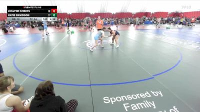 138 lbs Round 6 (10 Team) - Joslynn Sheets, Oswego East vs Katie Davidson, Geneseo