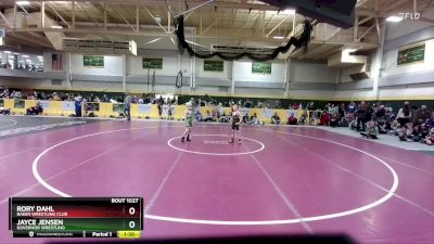 60 lbs Champ. Round 3 - Rory Dahl, Baker Wrestling Club vs Jayce Jensen, Governor Wrestling