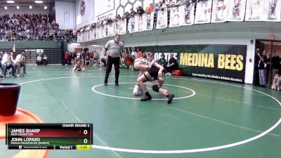 120 lbs Champ. Round 2 - John LoFaso, Padua Franciscan (Parma) vs James Sharp, New Lexington