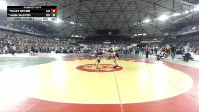 Girls 1B/2B/1A 110 Cons. Round 4 - Hailey Brown, Kittitas (Girls) vs Alina Valentin, Royal (Girls)