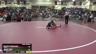 120 lbs Cons. Round 2 - Brody Hall, Waterloo East vs Elliott Moehlman, Lisbon