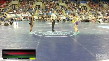 106 lbs Champ. Round 1 - Aubree Bunner, New Town/Parshall vs Scelia Maneze, Bismarck Legacy