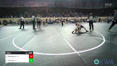 90 lbs Round Of 16 - Callen Mayberry, Bristow Youth Wrestling vs Jace Farmer, Norman Grappling Club