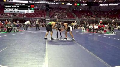 3A-285 lbs Cons. Round 2 - Lance Williams, Des Moines East vs Anthony Keys, Cedar Rapids Kennedy