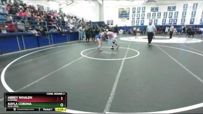 100 lbs Cons. Round 2 - Kayla Corona, Alta Loma vs Abbey Whalen, Elsinore