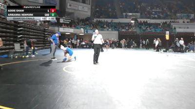 100 lbs Quarterfinal - Addie Shaw, Indian Land vs Arieanna Newkirk, Cane Bay
