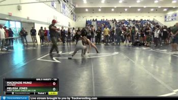 116 lbs Quarterfinal - Mackenzie Muniz, Hillcrest vs Melissa Jones, Hawk Academy Wrestling Club