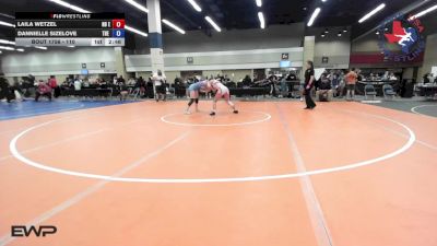 110 lbs Consi Of 4 - Laila Wetzel, NB Elite Wrestling Club vs Dannielle Sizelove, The Woodlands High School Wrestling
