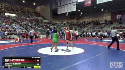 5A 170 lbs Quarterfinal - Evelyn Romero, Van Buren vs Jolina Butterfield, Mena