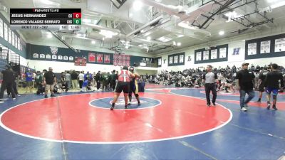 287 lbs Quarterfinal - Lorenzo Valadez Serrato, Carter High School vs Jesus Hernandez, Centennial Corona