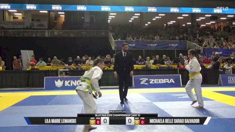 Lila Marie Lemanski vs Michaela Belle Sarao Salvador 2026 Pan Kids Jiu-Jitsu IBJJF Championship