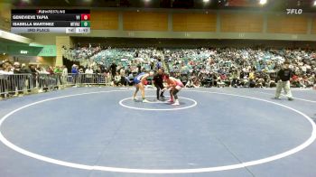 155 lbs 3rd Place - Genevieve Tapia, Volcano Vista vs Isabella Martinez, Mountain View AZ