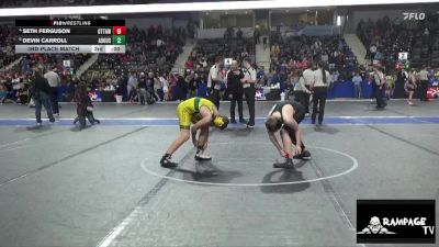 130 lbs 1st Place Match - Tripp Kinnison, Bobcat WC vs Vincent Scheve, Carroll