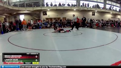 92 lbs Champ. Round 2 - Brock Bensinger, Munster Wrestling Club vs Landon Haub, Salem Lions Wrestling Club