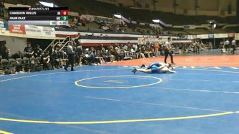 126 lbs Champ Round 1 (16 Team) - Cameron Willis, Deep Run vs Juan Diaz, Nazareth