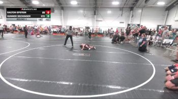 49 lbs Round 5 - Gunner Seckinger, KC Elite Training Center vs Dalton Epstein, Woodland Wrestling
