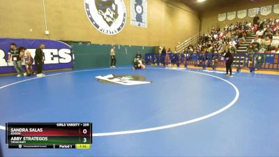 235 lbs Quarterfinal - Sandra Salas, Edison vs Abby Strategos, Tehachapi