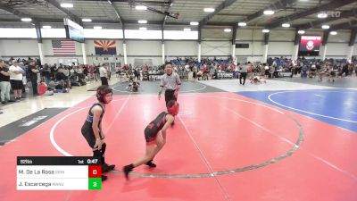 62 lbs Quarterfinal - Malachi De La Rosa, Grindhouse WC vs Jackson Escarcega, Manu WC