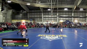 285 lbs Quarterfinal - Ryan Higgins, Bridgewater State University vs Carl DiGiorgio, U.S. Coast Guard Academy