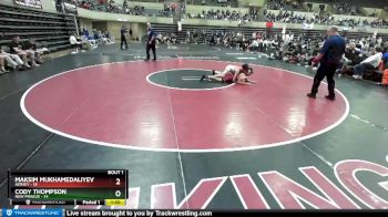 126 lbs Round 1 (4 Team) - Cody Thompson, New Prague vs Maksim Mukhamedaliyev, Hersey