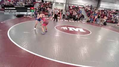 110 lbs Quarterfinal - Kaylee Weber, Wheatland vs Ella Godwin, Laramie