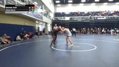 184 lbs Cons. Round 3 - Brian Mills, Lassen College vs Michael Post, Sierra College