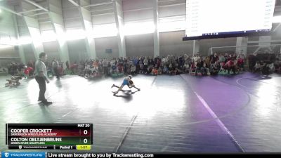 67 lbs Semifinal - Cooper Crockett, Sanderson Wrestling Academy vs Colton Oeltjenbruns, Green River Grapplers