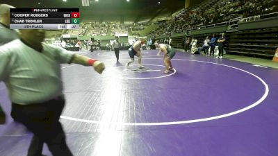 287 lbs 5th Place - Cooper Rodgers, Buchanan vs Chad Troxler, Liberty Bakersfield