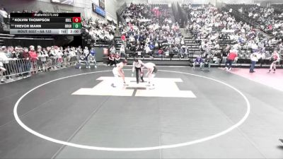 5A 132 lbs Champ. Round 1 - Kolvin Thompson, Box Elder vs Trevor Mann, Brighton