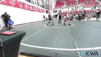 98-105 lbs Rr Rnd 5 - Taytum Welchel, Harrah Little League Wrestling vs Kaydence Langford, ARDMORE TAKEDOWN CLUB