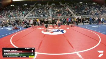 130 lbs Quarterfinal - Karson Wamsley, Top Of The Rock Wrestling Club vs Parker Marvel, Eastside United Wrestling Club