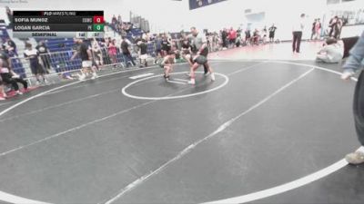 82 lbs Semifinal - Sofia Munoz, Cal Grapplers Wrestling Club vs Logan Garcia, Poway Elite