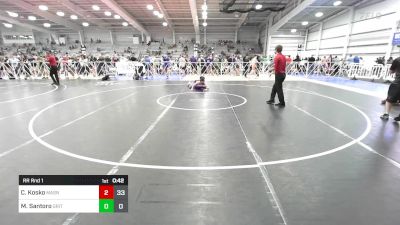 112 lbs Rr Rnd 1 - Caleb Kosko, Mat Assassins Black vs Mack Santoro, Grit Mat Club Blue