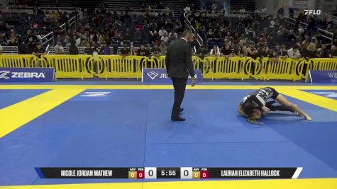 Laurah Elizabeth Hallock vs Nicole Jordan Mathew 2025 Pan IBJJF Jiu-Jitsu No-Gi Championship