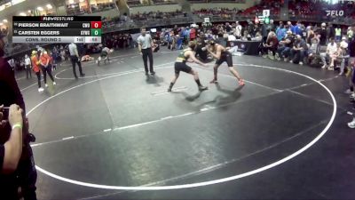 120 lbs Cons. Round 2 - Carsten Eggers, Gretna Youth Wrestling Club vs Pierson Braithwait, CWO
