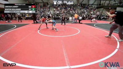 80 lbs Consi Of 8 #2 - Lincoln Laskey, Raw Wrestling Club vs Boston Bollinger, Tulsa Blue T Panthers