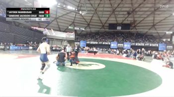 Boys 1B/2B 132 Champ. Round 2 - Jayden Manibusan, Rainier vs Simeone Jackson-Cruz, Forks