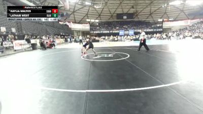 Girls 4A 100 lbs Semifinal - Kaylia Maltos, Sunnyside (Girls) vs Latham West, Bonney Lake (Girls)