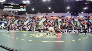 113 lbs Quarterfinals (8 Team) - Caleb Frazier, Huron HS (New Boston) vs Luciano Luna, Linden HS