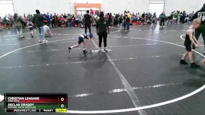 55 lbs Champ. Round 2 - Declan Draddy, Eastside Youth Wrestling vs Christian Leagans, Hard Rock